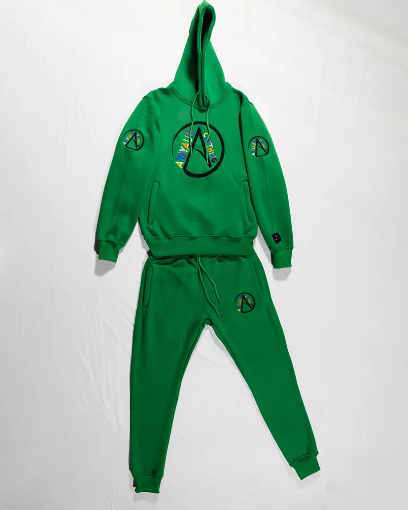 Fresh Green Sweat Suit Set