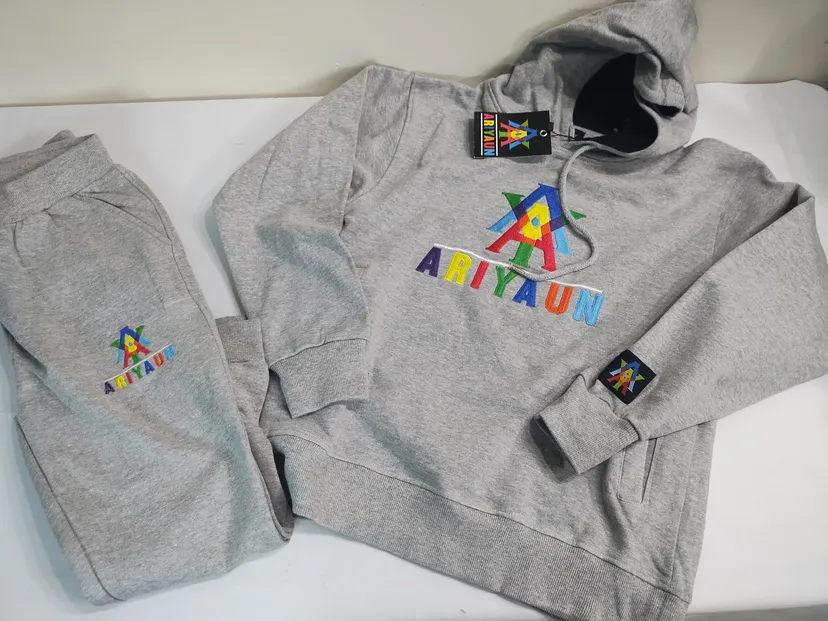 Gray KidVibe Logo Sweat Suit