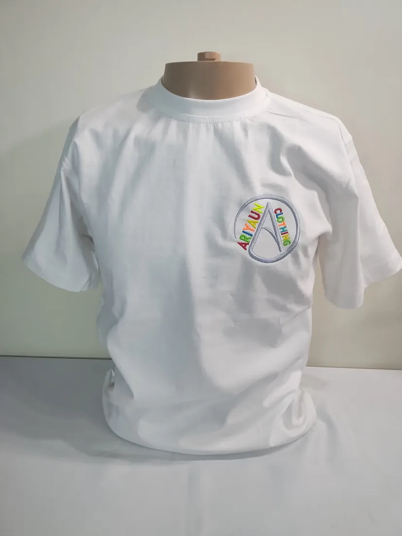 White Classic Circle Logo Tee